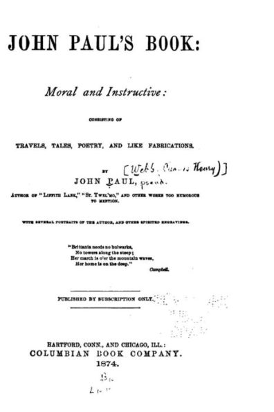 John Paul's Book, Moral and Instructive
