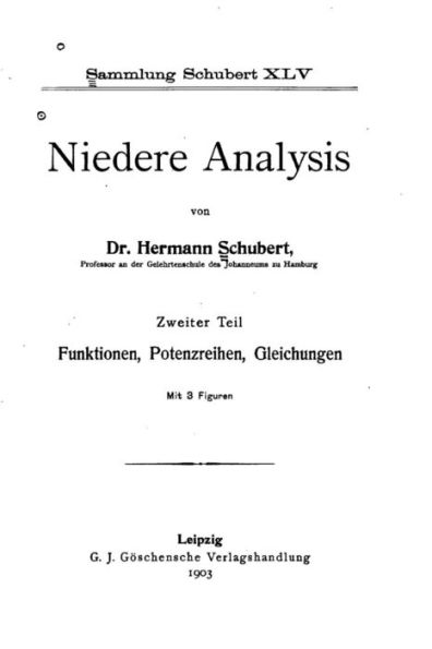 Niedere analysis