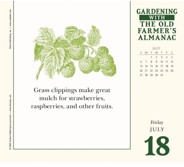 2025 Old Farmer's Almanac Boxed Daily Calendar