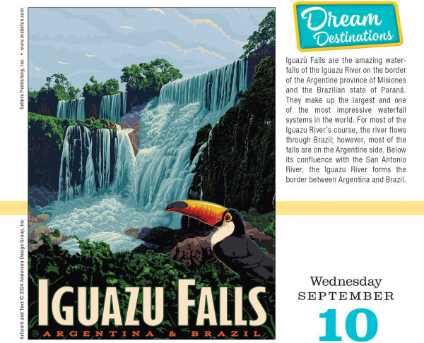 2025 Dream Destinations: Illustrated National Parks and Treasures Anderson Design Group Boxed Daily Calendar