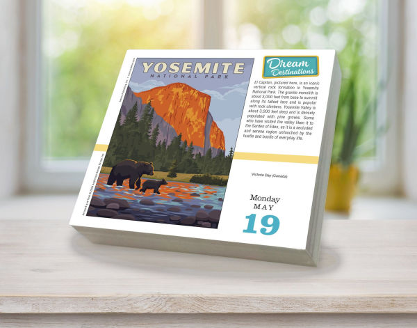 2025 Dream Destinations: Illustrated National Parks and Treasures Anderson Design Group Boxed Daily Calendar