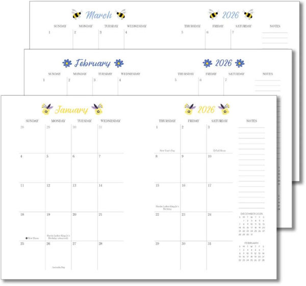 2025-2026 High Note Garden Bee Weekly Softcover Planner