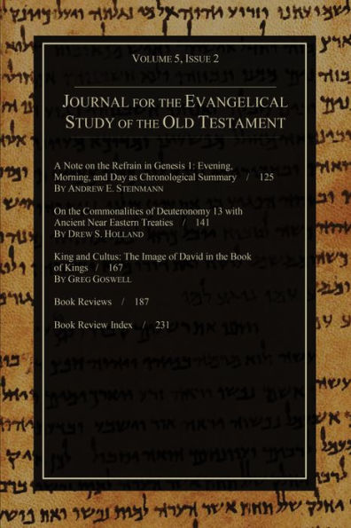 Journal for the Evangelical Study of the Old Testament, 5.2