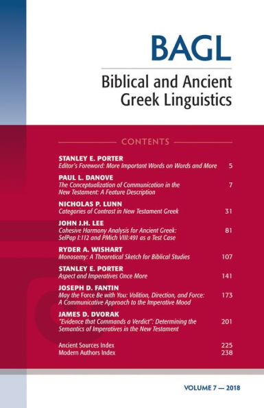 Biblical and Ancient Greek Linguistics