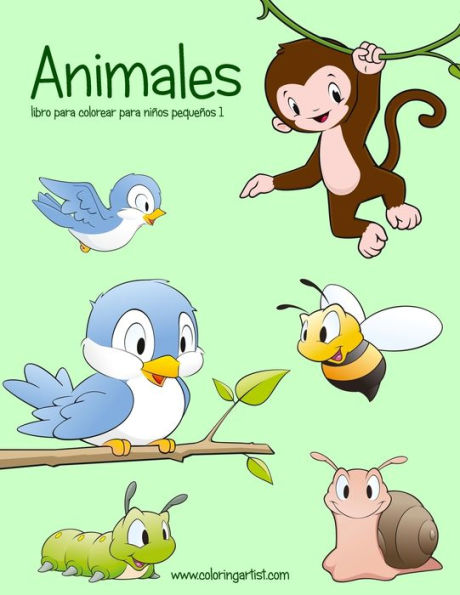 Animales libro para colorear para niï¿½os pequeï¿½os 1