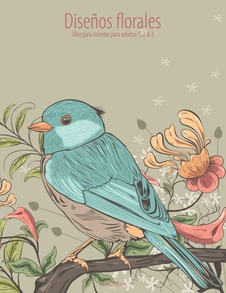 Diseños florales libro para colorear para adultos 1, 2 & 3