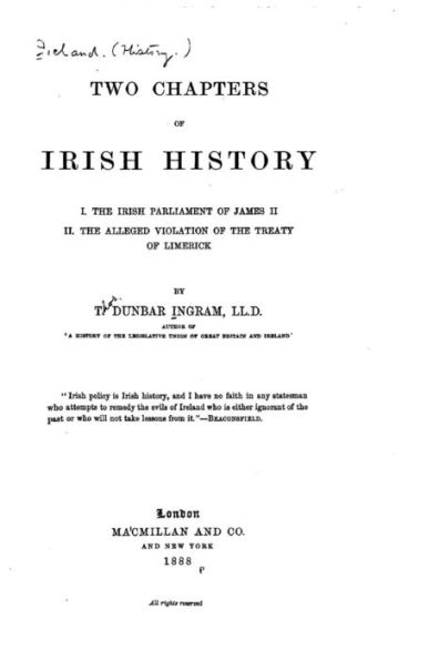 Two Chapters of Irish History