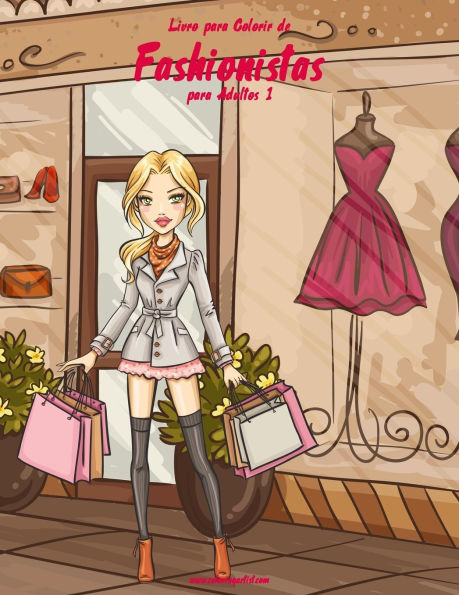 Livro para Colorir de Fashionistas para Adultos 1