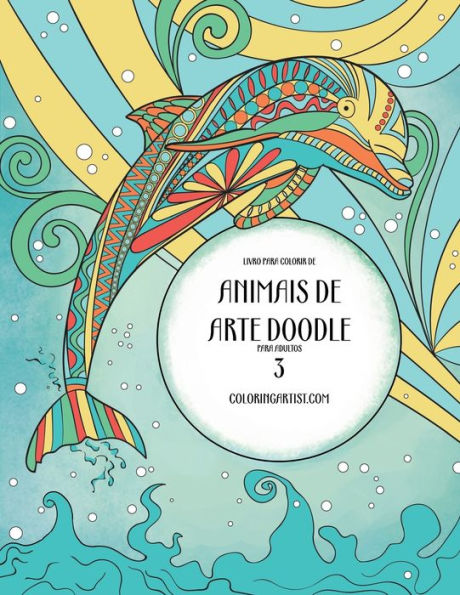 Livro para Colorir de Animais de Arte Doodle para Adultos 3