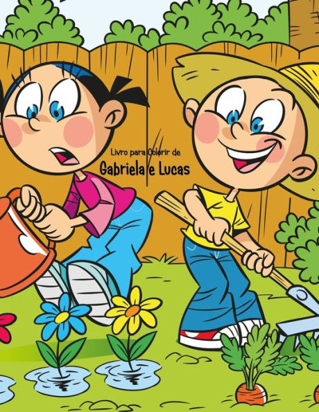 Livro para Colorir de Gabriela e Lucas 1