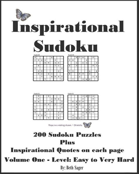 Inspirational Sudoku Puzzles: 200 Sudoku Puzzle Plus Inspirational Quotes