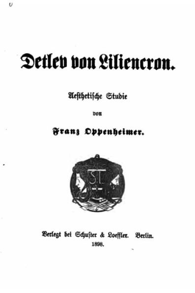 Detlev von Liliencron, Aesthetische Studie