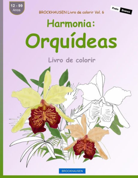 BROCKHAUSEN Livro de colorir Vol. 6 - Harmonia: Orquídeas: Livro de colorir