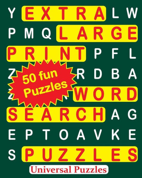 EXTRA LARGE Print WORD SEARCH Puzzles