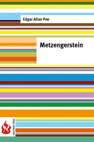 Metzengerstein: (low cost). Ã¯Â¿Â½dition limitÃ¯Â¿Â½e