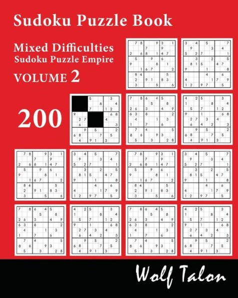 Sudoku Puzzle Book Mixed Difficulties - 200 Puzzles