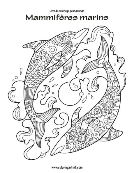 Livre de coloriage pour adultes Mammifères marins 1