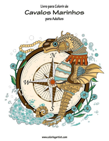 Livro para Colorir de Cavalos Marinhos para Adultos 1