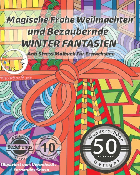 ANTI STRESS Malbuch für Erwachsene: Magische Frohe Weihnachten und Bezaubernde Winter Fantasien
