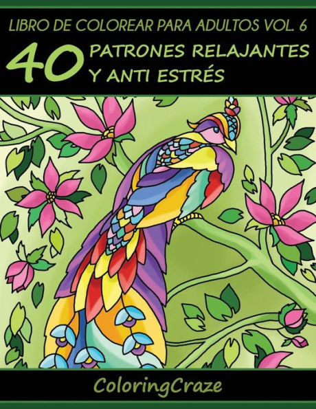 Libro de Colorear para Adultos Volumen 6: 40 Patrones Relajantes y Anti Estrï¿½s
