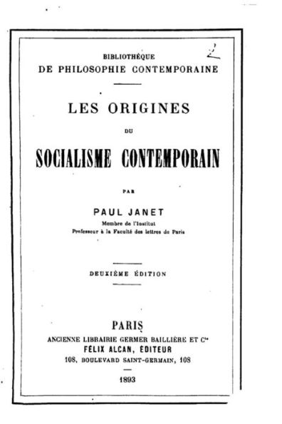 Les origines du socialisme contemporain