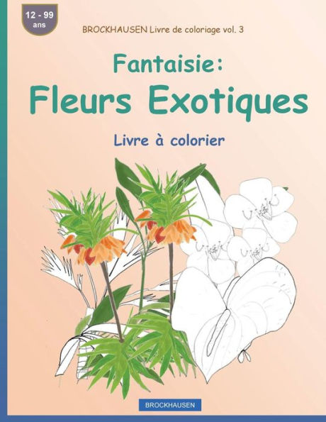 BROCKHAUSEN Livre de coloriage vol. 3 - Fantaisie: Fleurs Exotiques: Livre à colorier
