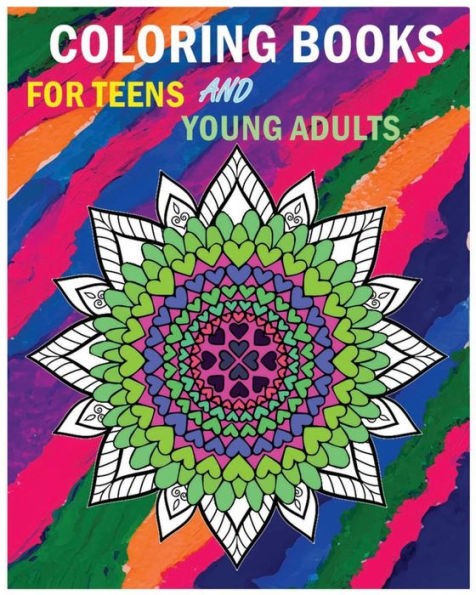 Coloring Books For Teens And Young Adults: Happy mandala coloring page (+100 Pages)