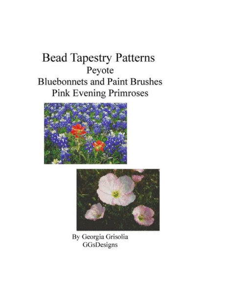 Bead Tapestry Patterns Peyote Bluebonnets and Paint Brushes Pink Evening Primros