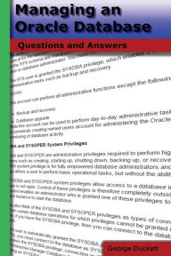 Managing an Oracle Database: Questions and Answers