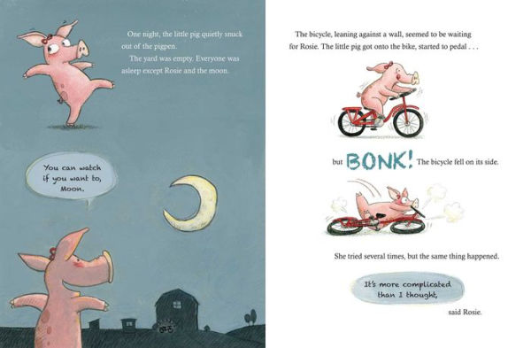 The Little Pig, the Bicycle, and the Moon