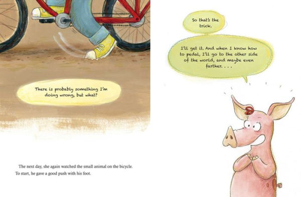 The Little Pig, the Bicycle, and the Moon