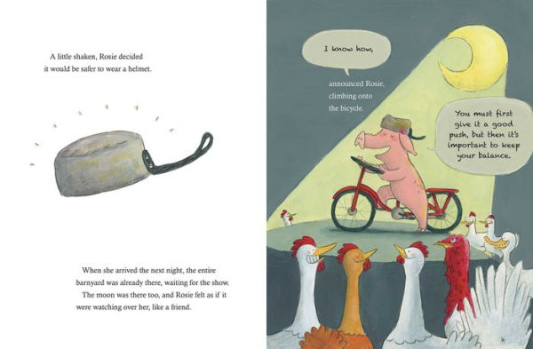 The Little Pig, the Bicycle, and the Moon