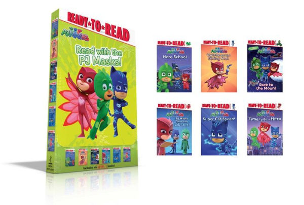 Read with the PJ Masks! (Boxed Set): Hero School; Owlette and the Giving Owl; Race to the Moon!; PJ Masks Save the Library!; Super Cat Speed!; Time to Be a Hero