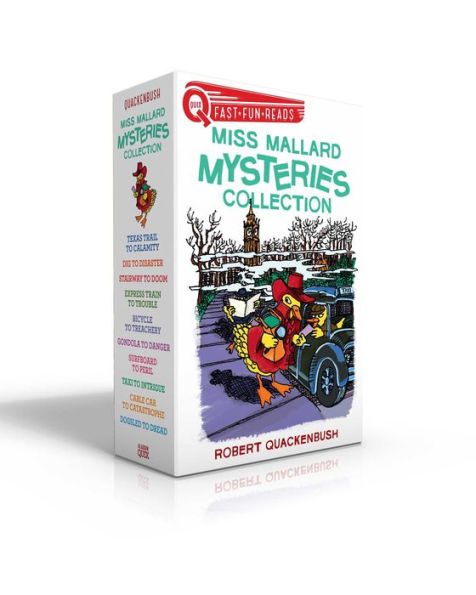 Miss Mallard Mysteries Collection (Boxed Set): Texas Trail to Calamity; Dig to Disaster; Stairway to Doom; Express Train to Trouble; Bicycle to Treachery; Gondola to Danger; Surfboard to Peril; Taxi to Intrigue; Cable Car to Catastrophe; Dogsled to Dread