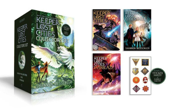 Keeper of the Lost Cities Collector's Set (Includes a sticker sheet of  family crests) (Boxed Set): Keeper of the Lost Cities; Exile; Everblaze by  Shannon Messenger, Paperback