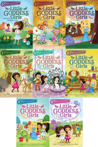 Little Goddess Girls Hello Brick Road Collected Set: Athena & the Magic Land; Persephone & the Giant Flowers; Aphrodite & the Gold Apple; Artemis & the Awesome Animals; Athena & the Island Enchantress; Persephone & the Evil King; Aphrodite & the Magical B