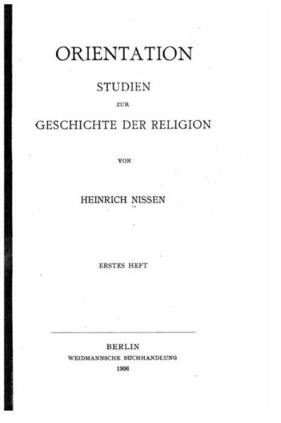 Orientation, studien zur geschichte der religion