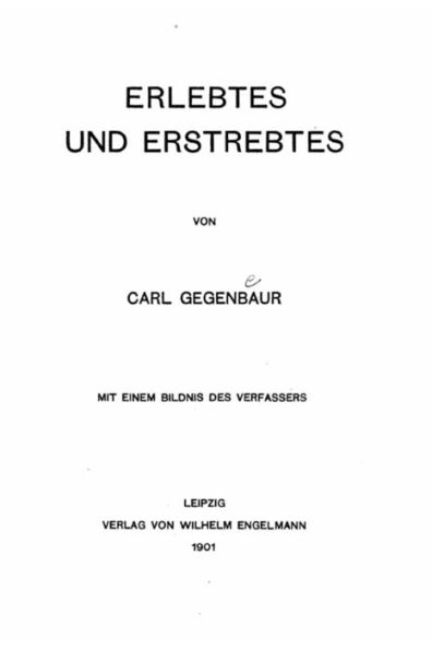 Erlebtes und Erstrebtes