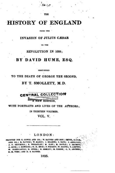 the History of England, From Invasion Julius Caesar to Revolution 1688