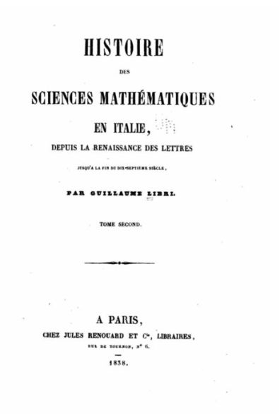 Histoire des Sciences Mathématique en Italie