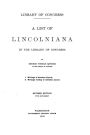 A list of Lincolniana in the Library of Congress