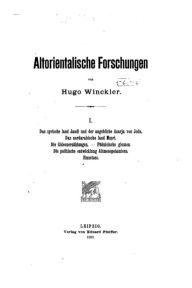 Title: Altorientalische Forschungen, Author: Hugo Winckler