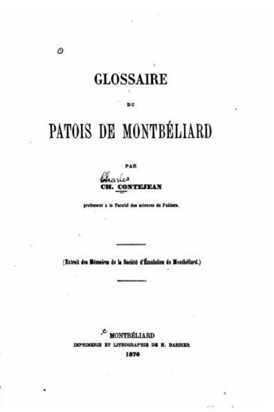 Glossaire du Patois de Montbï¿½liard
