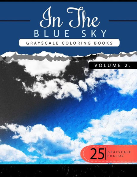 In the Blue Volume 2: Sky Grayscale coloring books for adults Relaxation Art Therapy for Busy People (Adult Coloring Books Series, grayscale fantasy coloring books)