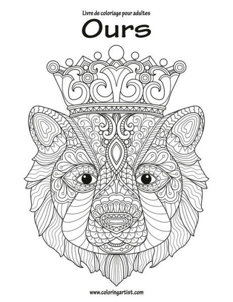 Livre de coloriage pour adultes Ours 1