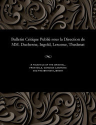 Title: Bulletin Critique Publié sous la Direction de MM. Duchesne, Ingold, Lescour, Thedenat, Author: M. E. Beurlier
