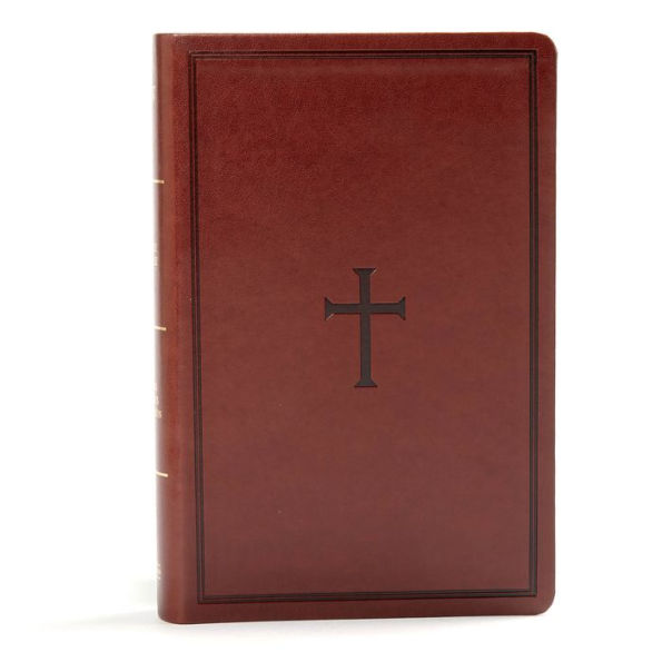 KJV Large Print Personal Size Reference Bible, Brown LeatherTouch