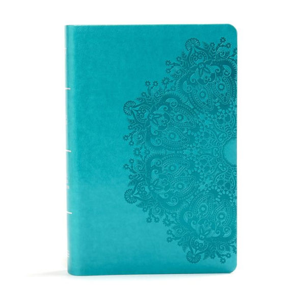 KJV Large Print Personal Size Reference Bible, Teal LeatherTouch Indexed