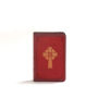 CSB Large Print Compact Reference Bible, Celtic Cross Crimson LeatherTouch