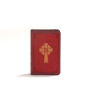 KJV Large Print Compact Reference Bible, Celtic Cross Crimson LeatherTouch